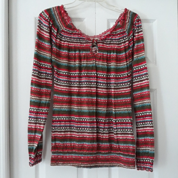 Lucky Brand Long sleeve Off shoulder top size M - Picture 5 of 8